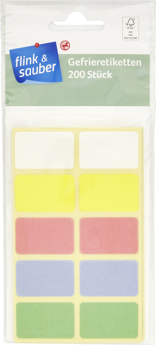 Bild 2 von flink & sauber FLINK UND SAUBER GEFRIERETIKETTEN BUNT