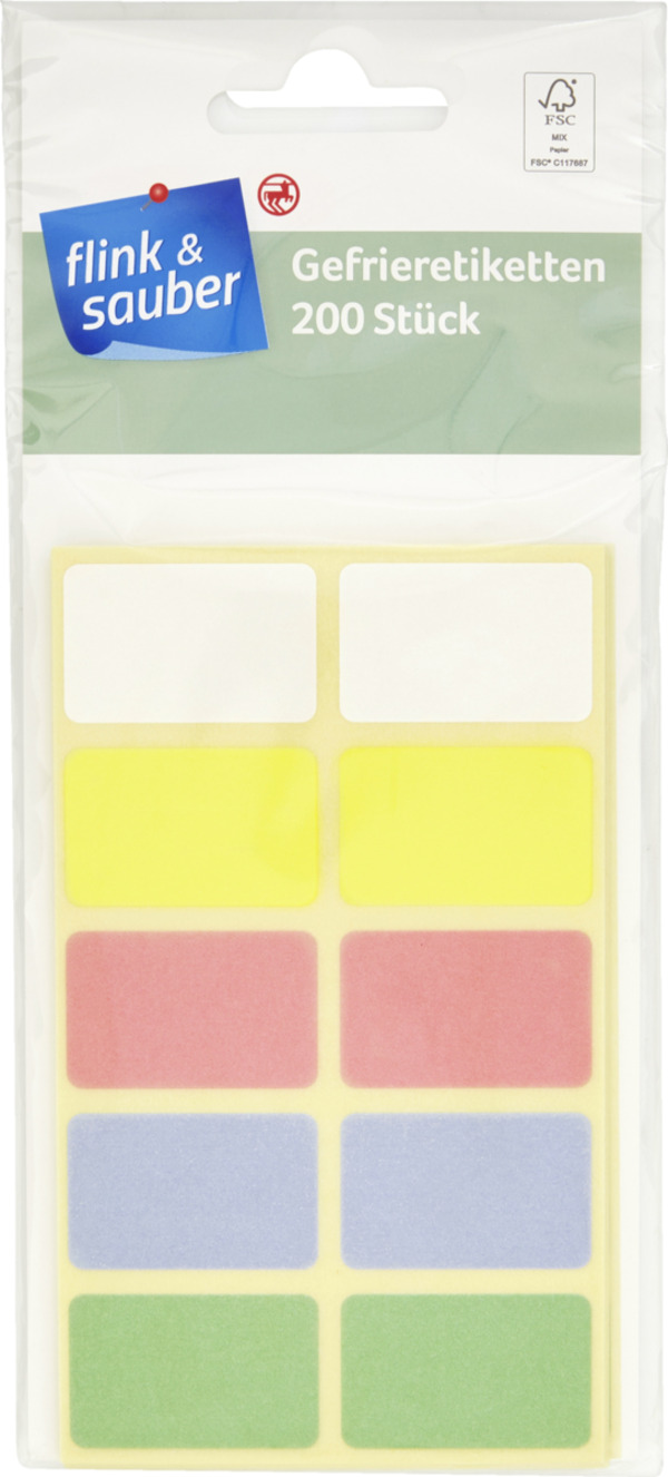 Bild 2 von flink & sauber FLINK UND SAUBER GEFRIERETIKETTEN BUNT