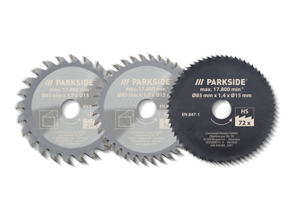Bild 3 von PARKSIDE® Kreissägeblätter »PHKSA 12«, Ø 85 mm, 3-teilig