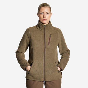 Jagd-Fleecejacke Recycling - 500 Damen braun