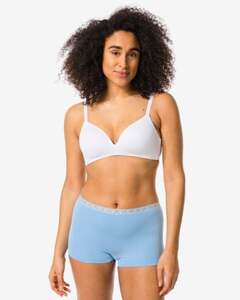 Damen-Boxershorts, nahtlos, mit Spitze blau