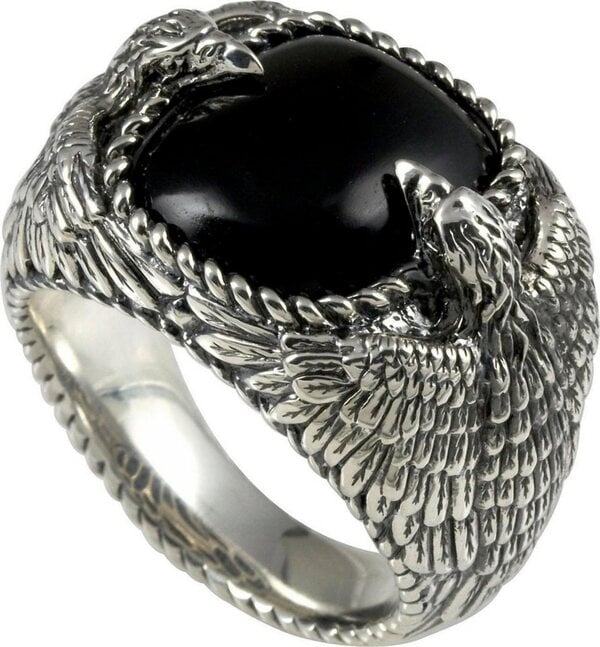 Bild 1 von BALDESSARINI Silberring Schmuck Geschenk, Herrenring Silber 925, mit Obsidian