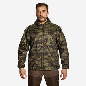 Regenjacke 100 leicht camouflage grün