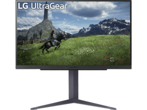 LG UltraGear 27GS85QX-B 27 Zoll WQHD Monitor (1 ms Reaktionszeit, 180/200 Hz), Farbe Rückseite: Grau; Farbe Front: Grau