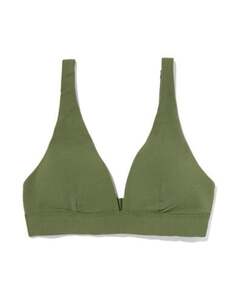 Damen-Triangel-Bikinioberteil, hoch graugrün