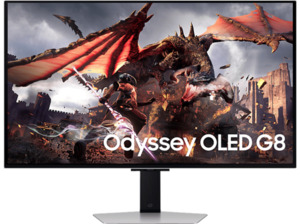 SAMSUNG S32DG800SU 32 Zoll OLED 4K Gaming Monitor, 240 Hz), Silber