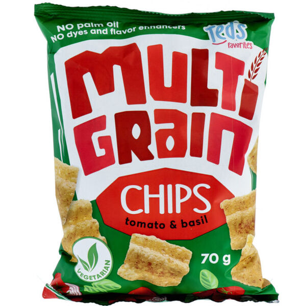 Bild 1 von Teds Favourites Mehrkornchips Tomate & Basilikum