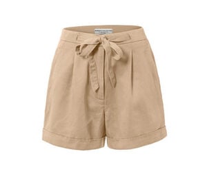 Shorts mit Leinenanteil, beige