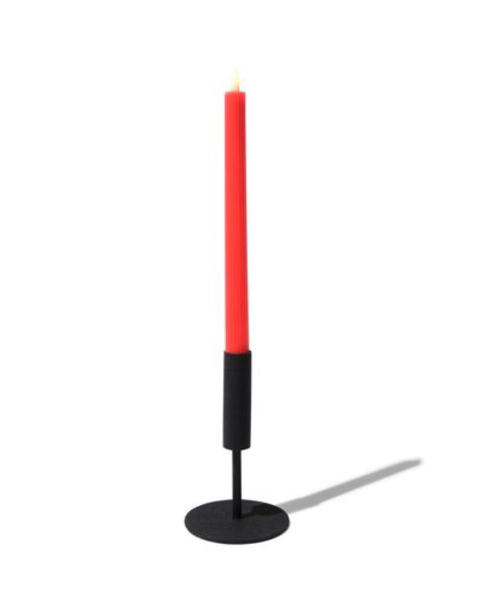 Bild 4 von gerippte LED-Kerze, Kerzenwachs, Ø 2.3 x 28.3 cm, neonorange