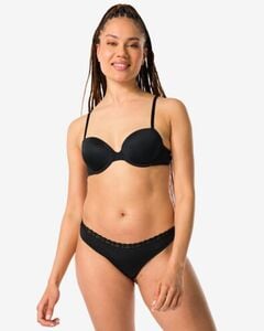 Damen-String, Second Skin, Mikrofaser schwarz