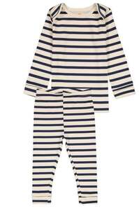 Größenflexibler Baby-Pyjama, gerippt beige