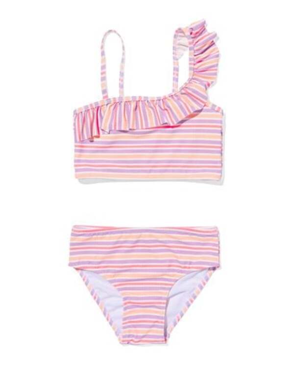 Bild 1 von Kinder-Bikini, asymmetrisch, Streifen bunt