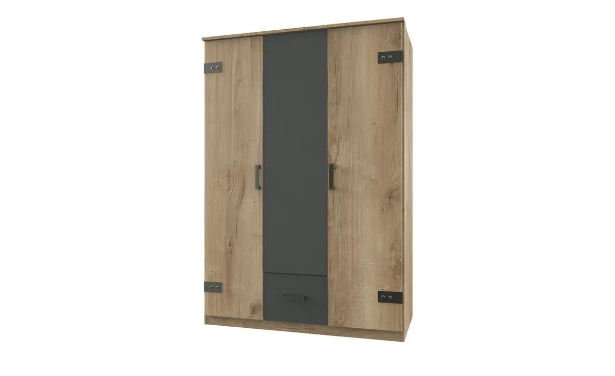 Bild 1 von Kleiderschrank  Glasgow ¦ holzfarben ¦ Maße (cm): B: 135 H: 198 T: 58 Schränke > Kleiderschränke > Drehtürenschränke - Sconto