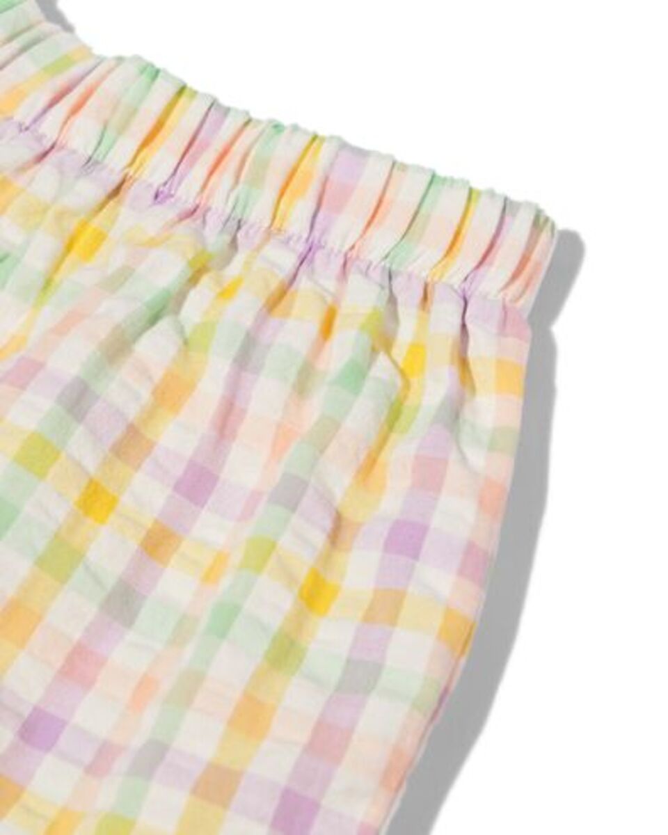 Bild 4 von Kinder-Kurzpyjama, Baumwolle, kariert lila