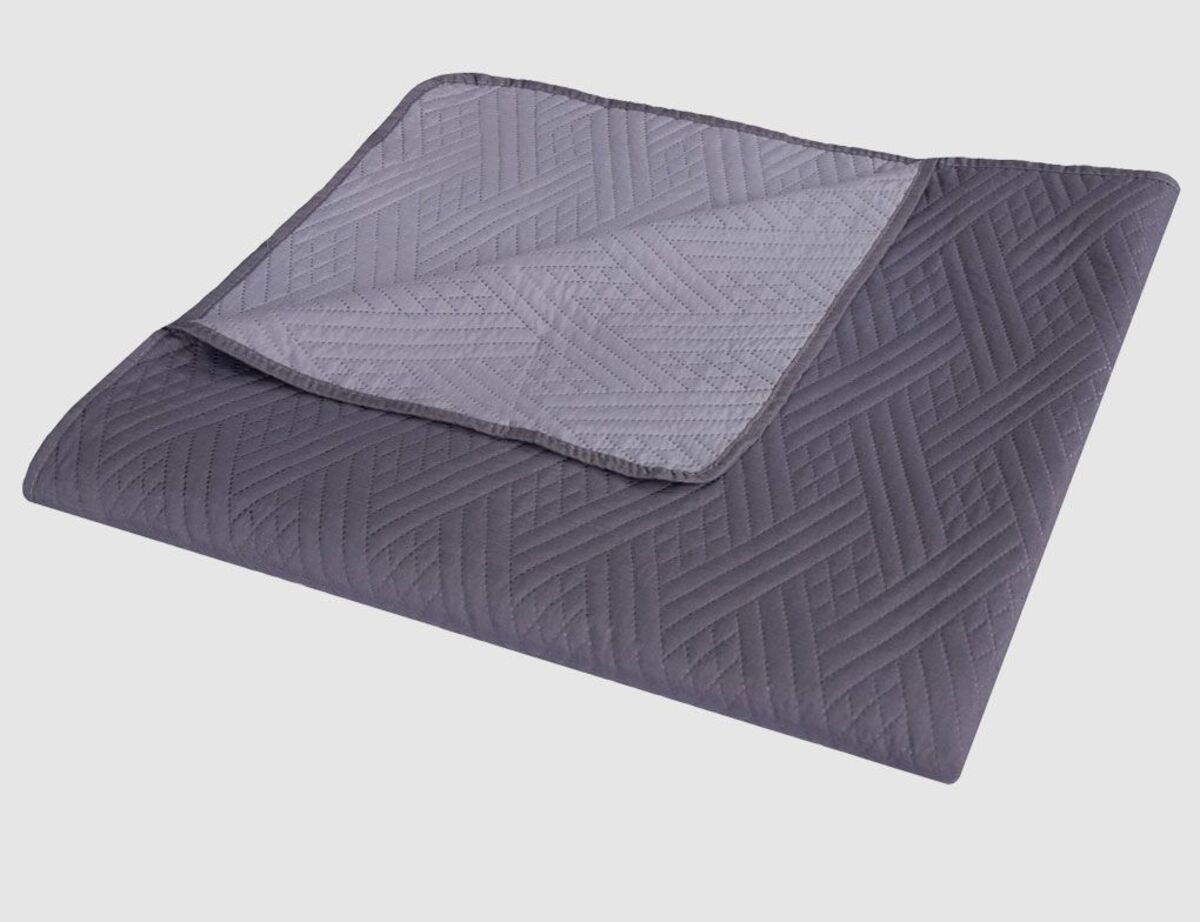 Bild 2 von Tagesdecke Wende Uni Grau, Silber