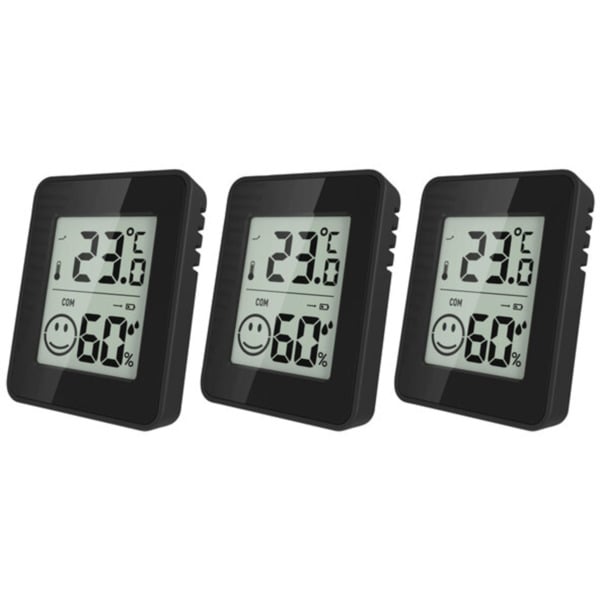 Bild 1 von Thermo-Hygrometer, 3er Set, schwarz