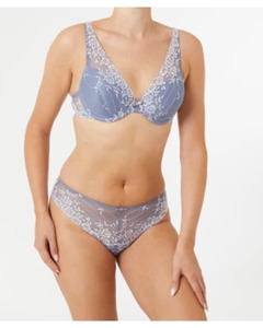 Push-up-BH + String, Janina, 2-tlg. Set, indigo blau