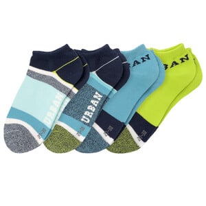 4 Paar Jungen Sneaker-Socken im Set TÜRKIS / DUNKELBLAU / NEONGRÜN