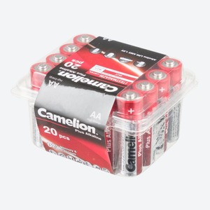 Camelion Plus AA-Batteriebox, 20er-Pack, White