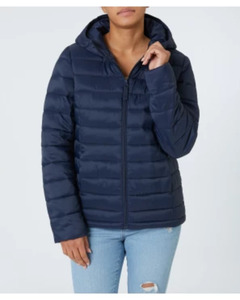 Dunkelblaue Steppjacke, Janina, Seitentaschen, dunkelblau