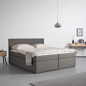 Boxbett Lucy ca. 180x200 cm Grau mit Topper, Grau