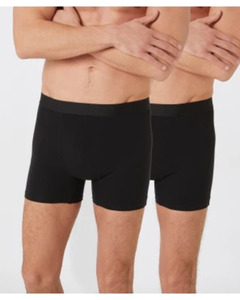 Schwarze Retro Boxershorts, 2er-Pack, X-Mail, schwarz