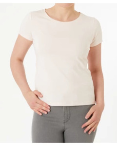 Rosa Basic T-Shirt, Janina, Rundhalsausschnitt, rosa