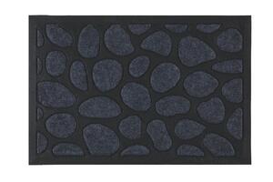 Fußmatte Stone in Schwarz ca. 40x60cm, Grau, Schwarz