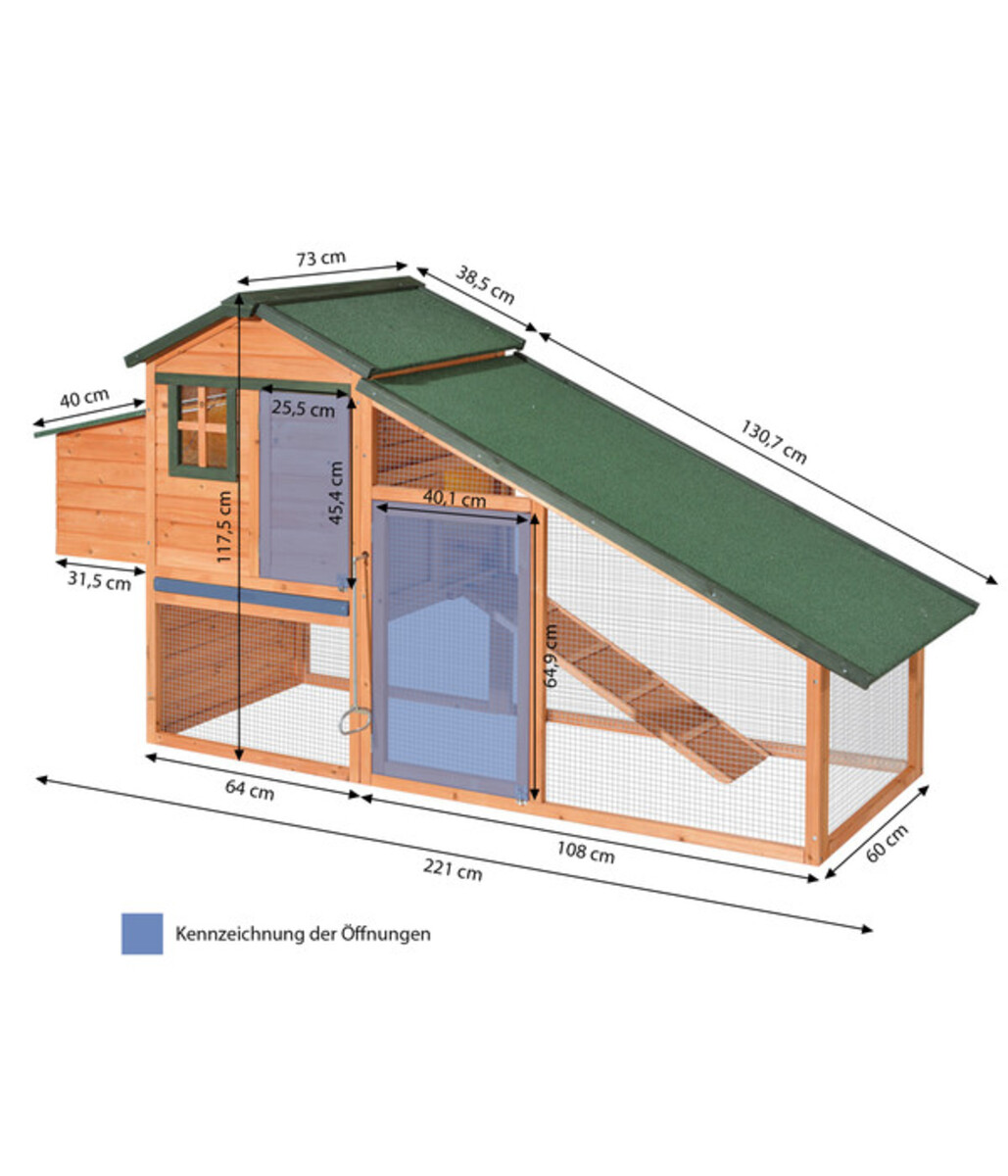 Bild 3 von Dehner Hühnerstall Cottage, ca. B221/H117,5/T73 cm