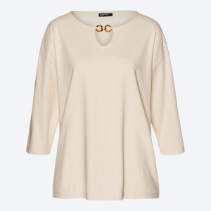 Damen-Shirt mit kleiner Kette, Ecru