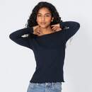 Bild 1 von Damen-Langarmshirt mit Ajour-Muster, Dark-blue