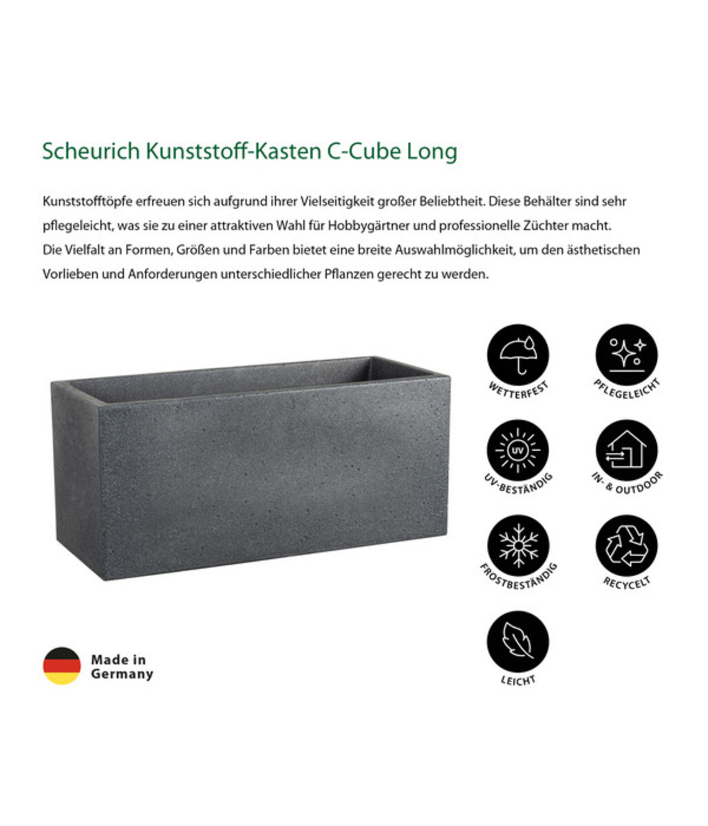 Bild 2 von Scheurich Kunststoff-Kasten C-Cube Long, rechteckig