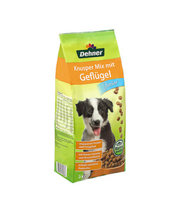 Dehner Trockenfutter für Hunde Knusper Mix Junior, Geflügel