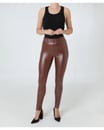 Bild 1 von Braune Kunstleder-Leggings, Janina, elastischer Bund, softbraun