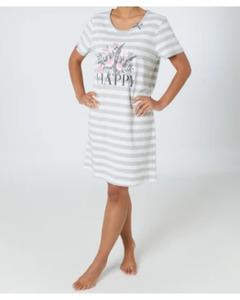 Gestreiftes Bigshirt, Janina, verschiedene Designs, grau melange