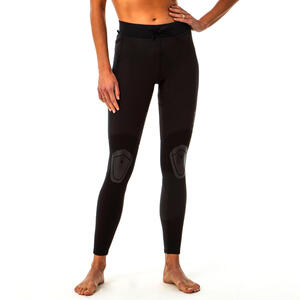 Leggings mit UV-Schutz Surfen Damen Neopreneinsätze - 900 schwarz Schwarz