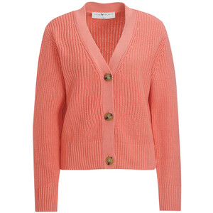 Damen Strickjacke mit Knopfleiste HELLORANGE