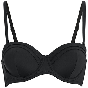 Damen Bikinioberteil mit Biesen SCHWARZ