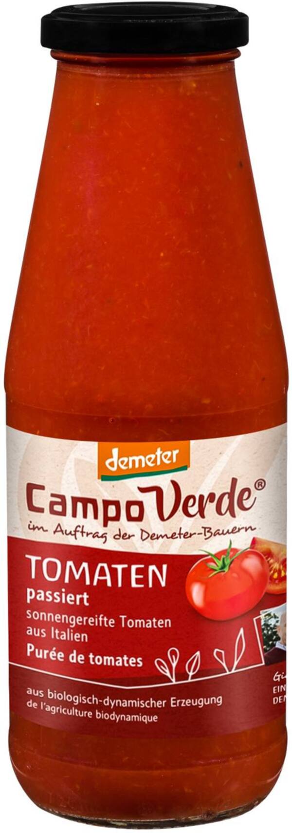 Bild 1 von CAMPO VERDE Demeter Tomaten passiert, 680-ml-Fl.