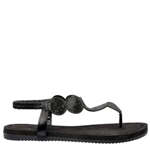 Damen Sandalen mit Zehentrenner SCHWARZ