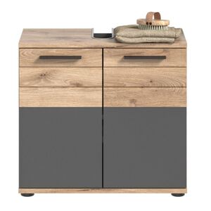 Waschbeckenunterschrank Mason Nox Oak/Basalt grau