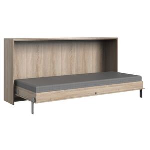 Wandklappbett Juist horizontal Eiche Sägerau NB 212x105x43 cm