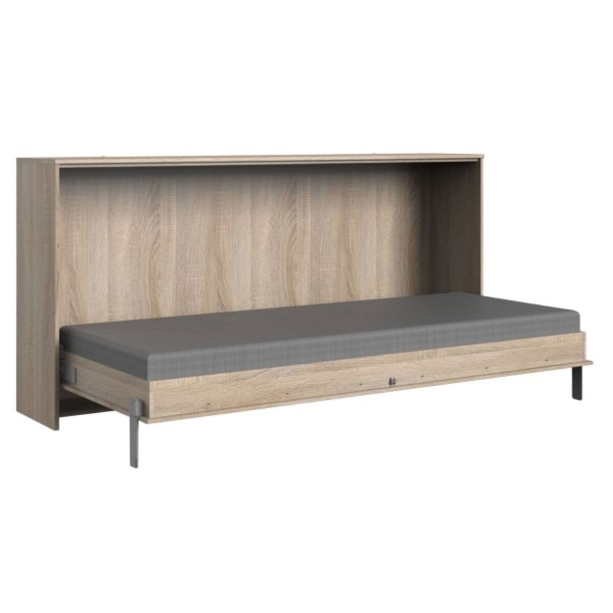 Bild 1 von Wandklappbett Juist horizontal Eiche Sägerau NB 212x105x43 cm