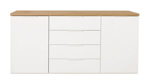 Sideboard Artisan Eiche - weiß hochglanz 171 cm - MUNDI