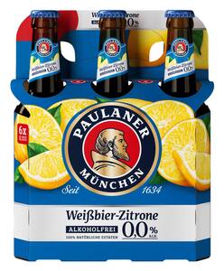 PAULANER Weißbier-Zitrone alkoholfrei, Packg. 6 x 0,33-l-Fl.