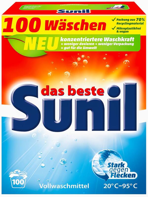 Bild 1 von SUNIL Waschmittel