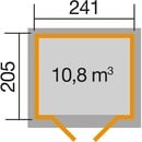 Bild 3 von weka Gartenhaus 122 Gr.1 Satteldach Anthrazit 28 mm