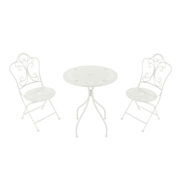 Bild 1 von AXI Outdoor Living Bistroset Marilo weiß Metall B/H/L: ca. 60x92x60 cm