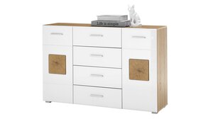 Sideboard weiß hochglanz 140 cm - 2-türig - GEORGIA