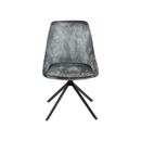 Bild 1 von Stuhl Johanna Mikrofaser Vintage Samt anthrazit/schwarz
